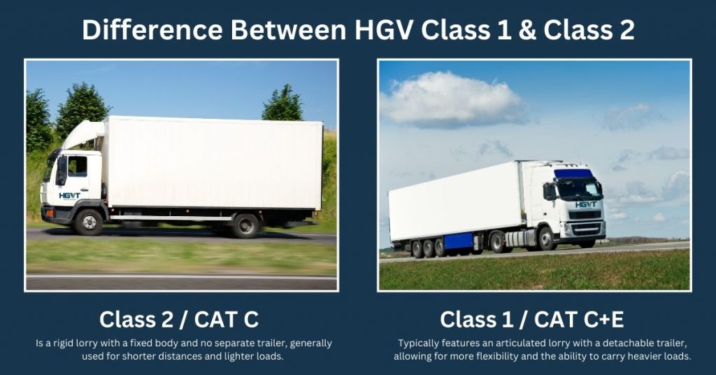 Difference between hgv class 1 and 2